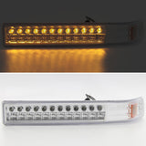 For Chevy S10 Blazer Sonoma Chrome Clear LED Bumper Signal Lights Left+Right