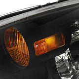 Fit Nissan Altima Base SE JDM Black Headlights w/ Amber Reflector Pair