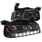 For Dodge Charger 1PC Smoke Lens SMD LED Headlights Corner Signal Lamps