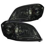 For Chevy Cobalt / Pontiac Pursuit G5 Smoke Lens Headlights+Amber Reflector Pair