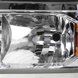 For Chevy Silverado 1500 Pickup Chrome Clear Headlights+Corner Signal Lamps