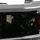 For Chevy Silverado 1500 Pickup Smoke Lens Headlights+Tinted LED Tail Brake Ligh