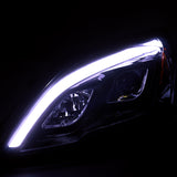 For Honda CRV CR-V Glossy Black Smoke LED Projector Headlights