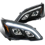 For Honda CRV CR-V JDM Black Clear LED Projector Headlights Left+Right