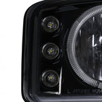 For GLOSSY BLACK 99-06 GMC SIERRA PROJECTOR LED HALO HEADLIGHTS+BUMPER LAMPS