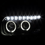 For Ford Escape Dual Halo Black Smoke Projector Headlights Pair w/ LED DRL Strips