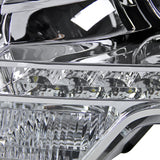 For Ford F150 Pickup Cab Euro Chrome LED Strip Projector Headlights