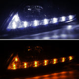 For Lexus IS300 Glossy Black Projector Headlights+LED+Amber LED Signal Lamps