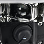 For GMC Sierra 1500 2500HD 3500HD LED Bar Clear Projector Headlights Pair