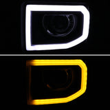 For GMC Sierra 1500 2500HD 3500HD Pickup Black Projector Headlights w/LED Signal