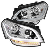 For Kia Soul Chrome Clear LED Bar Projector Headlights Replacement Pair