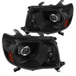 Spec-D Tuning JDM Black Clear Projector Headlights Head Lamps Pair Compatible with Toyota Tacoma