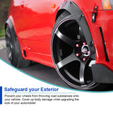 4PCs Universal Front Rear Car Fender Flares Extra Wide Flexible Body Wheel Arches