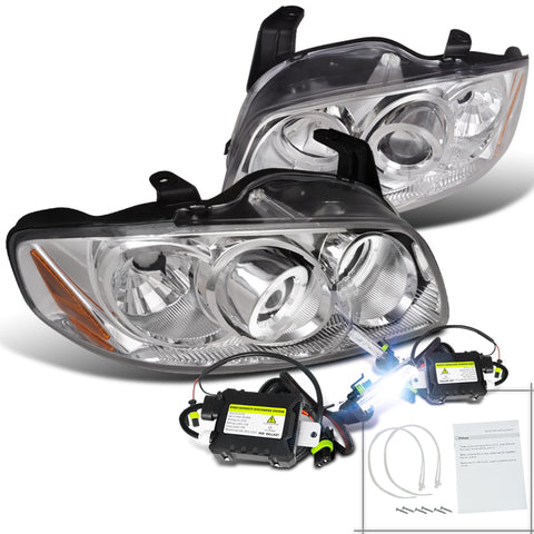 For Nissan Sentra Chrome H3 Slim HID Xenon Halo Projector Headlights