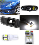 For 00-05 Toyota Celica Mr2 Spyder Black Bumper Side Marker Lights+T10 SMD Led B