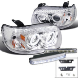 For Chrome Escape Twin Halo Proejctor Smd Headlight+Bumper 8-LED DRL Fog Lamp