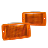 For Jeep Wrangler Yellow Amber Lens Front Bumper Lights Turn Signal Lamps Left+Right