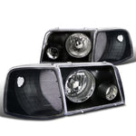 For Ford Ranger Euro Black Projector Headlights+Clear Corner Signal Lamps