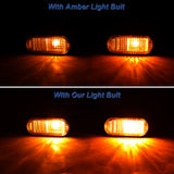 For 04-10 Chrysler 300 300C Srt8 Black Side Marker Lights+T10 Chorme Amber Bulbs