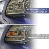 For 06-09 Range Rover Sport Lr3 Clear Side Marker Lights+T10 Chrome Amber Bulbs
