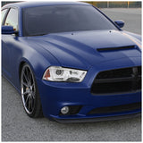For Dodge Charger Chrome Dual Halo Projector Headlights+Clear Bumper Fog Lamps
