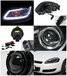 For Impala Monte Carlo Black LED DRL Projector Headlights+Smoke Fog Lamps