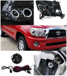 For Toyota Tacoma Chrome Projector Led Headlights+Clear Fog Lights Switch Wiring