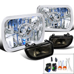 For Toyota MR2 Chrome Crystal Projector Headlights Smoke Bumper Fog Lamps