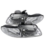 For Dodge Grand Caravan Chrysler Voyager Town&Country Chrome Clear Headlights