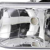 For 1999-2002 SILVERDO CHROME HEADLIGHTS+BUMPER LIGHTS+CLEAR FOG+RED LED TAIL LA