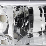For 99-02 SILVERDO CHROME HEADLIGHTS+BUMPER SIGNAL LIGHTS+CLEAR TAIL BRAKE LAMPS