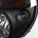 For Impreza Black Headlights+Clear Corner Side Marker Lamps+Mesh ABS Hood Grille