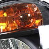 For Impreza Black Headlights+Clear Corner Side Marker Lamps+Mesh ABS Hood Grille