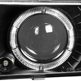 For Chevy C10 C/K Tahoe Silverado Black Projector Headlights+LED Bumper+Corner L