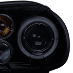For VW Golf Piano Black Halo Projector Headlight+6-LED Bumper Fog Lamp DRL