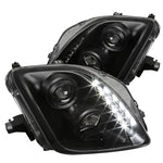 For Honda Prelude Black Clear SMD LED Projector Headlights Replacement