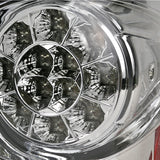 For Ford F150 Chrome Clear Halo LED DRL Projector Headlights+LED Rear Tail Lamps