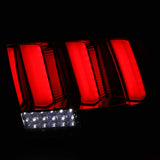 For Black Ford Mustang Halo Projector Headlights+Sequential LED Tail Lights Red