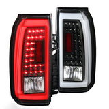 For Chevy Tahoe Suburban Black Brake Lamps Fiber Optic LED Daytime Tail Lights Pair