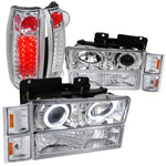 For Chevy C10 Projector Chrome Headlights, Bumper, Corner Lights, Led Tail Light
