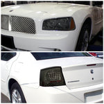 For Dodge Charger Chrome Smoke Headlights+Bumper Lights+Smoke Tail Lights