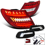 For Mercedes Benz C230 C250 C300 C350 W204 LED Tail Lamps+SMD DRL Fog Lights