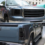 For GMC Sierra 1500 Pickup Crystal Smoke Headlights+Tinted LED Tail Lamps