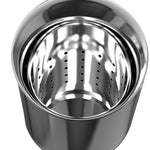 2.5" Inlet / 3.5" Outlet Chrome Stainless Steel Adjustable Exhaust Muffler Tip