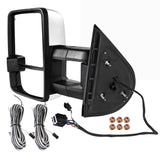 For Chevy Silverado GMC Sierra Facelift Style LED Power+Heated Towing Side Mirrors