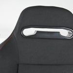 For 2pcs Jdm Black High Quality Cloth, Fully Reclinable, Racing Seats